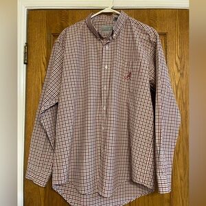 Men's Alabama Crimson Tide Checkered Shirt - Red, Gray, and White